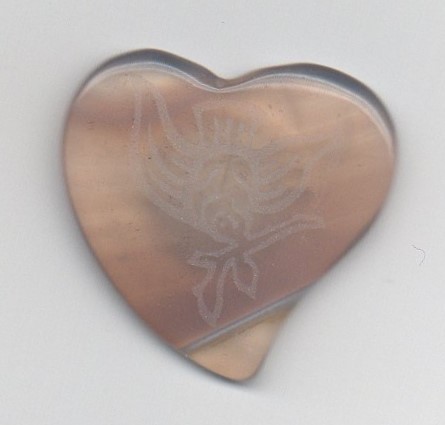 The heart shaped agate natural stone guitar pick is perfect for flat pick development.